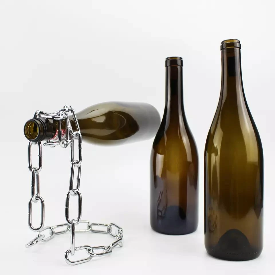 Brown red wine bottle