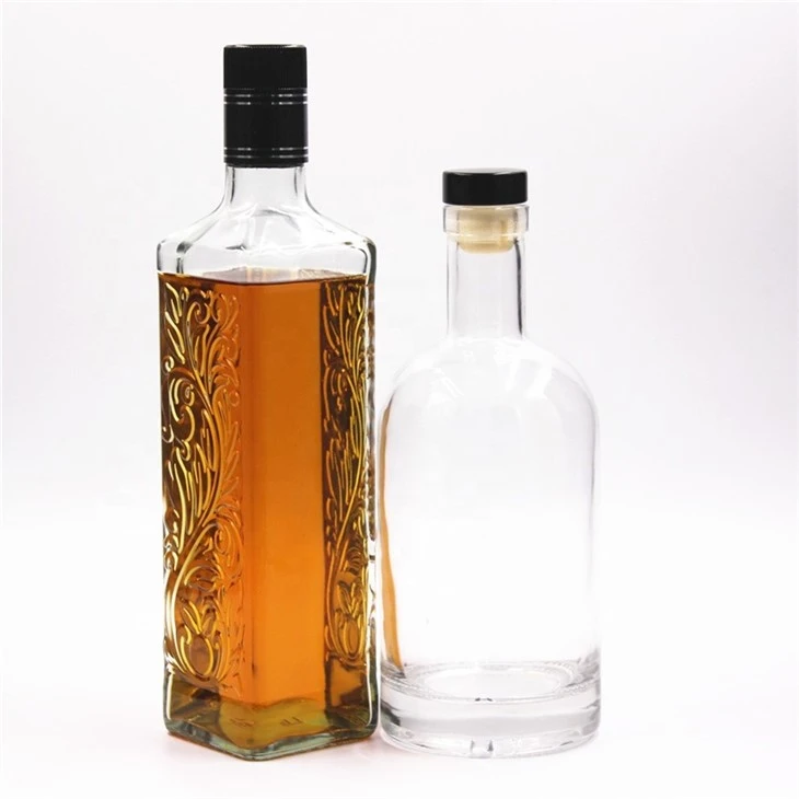 Custom Embossed Whiskey Bottle