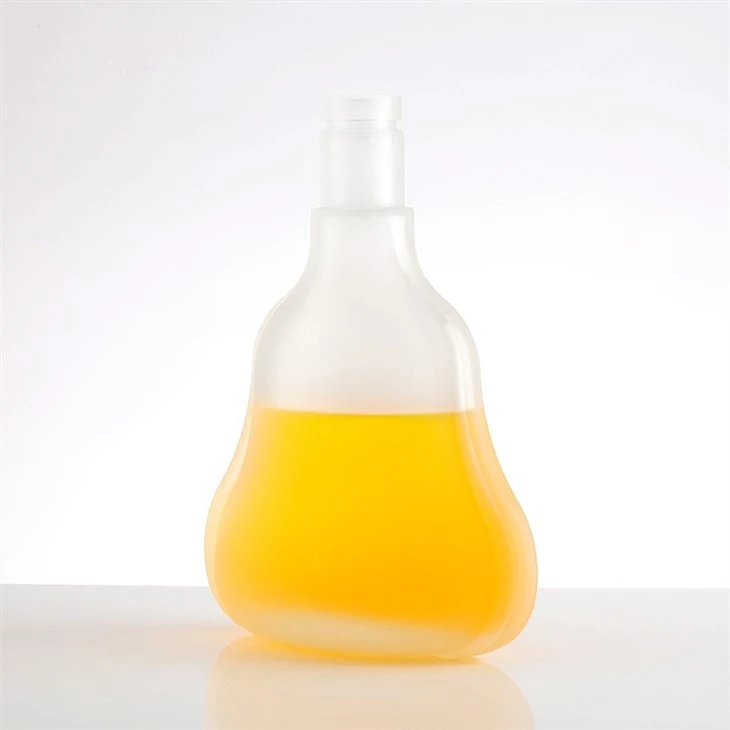Frost Violin Shape Glass Bottle For Liquor