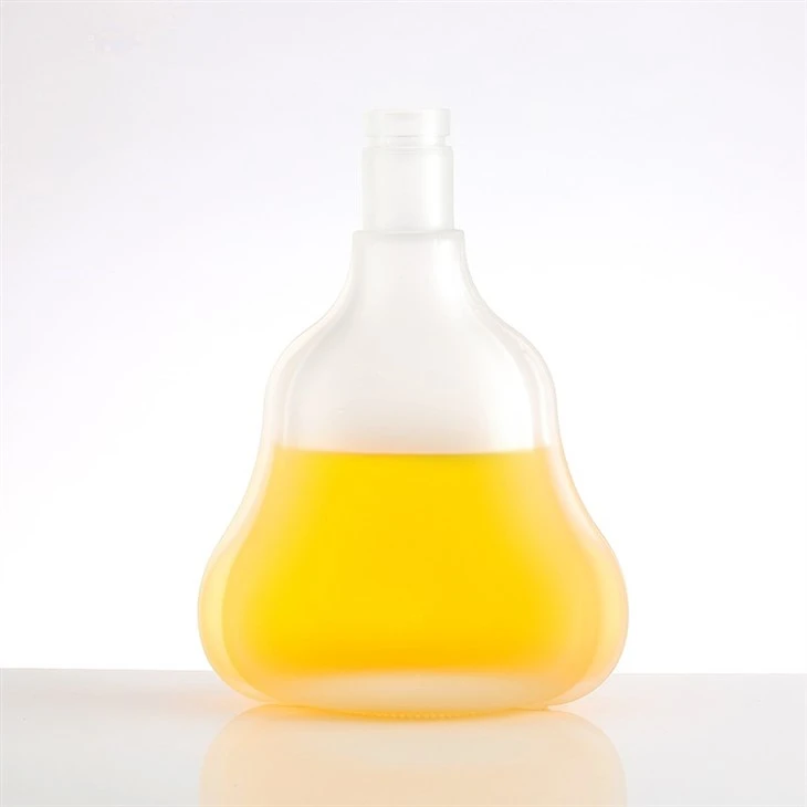 Frost Violin Shape Glass Bottle For Liquor
