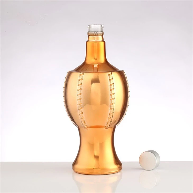 Elegant Gold-Embellished Wine Bottle